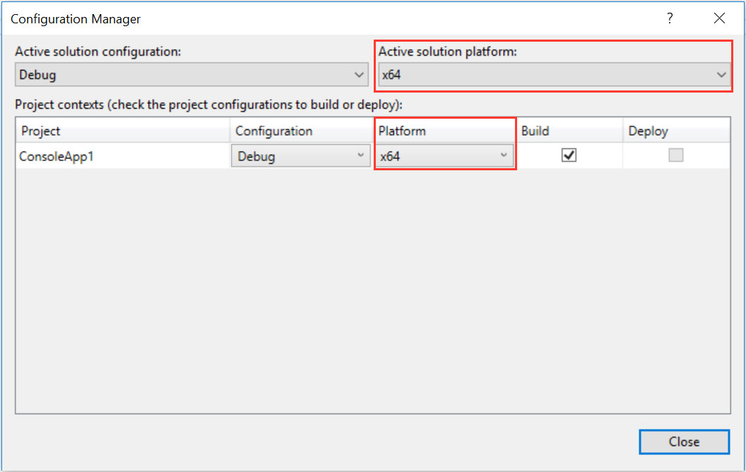 Visual Studio Configuration Manager